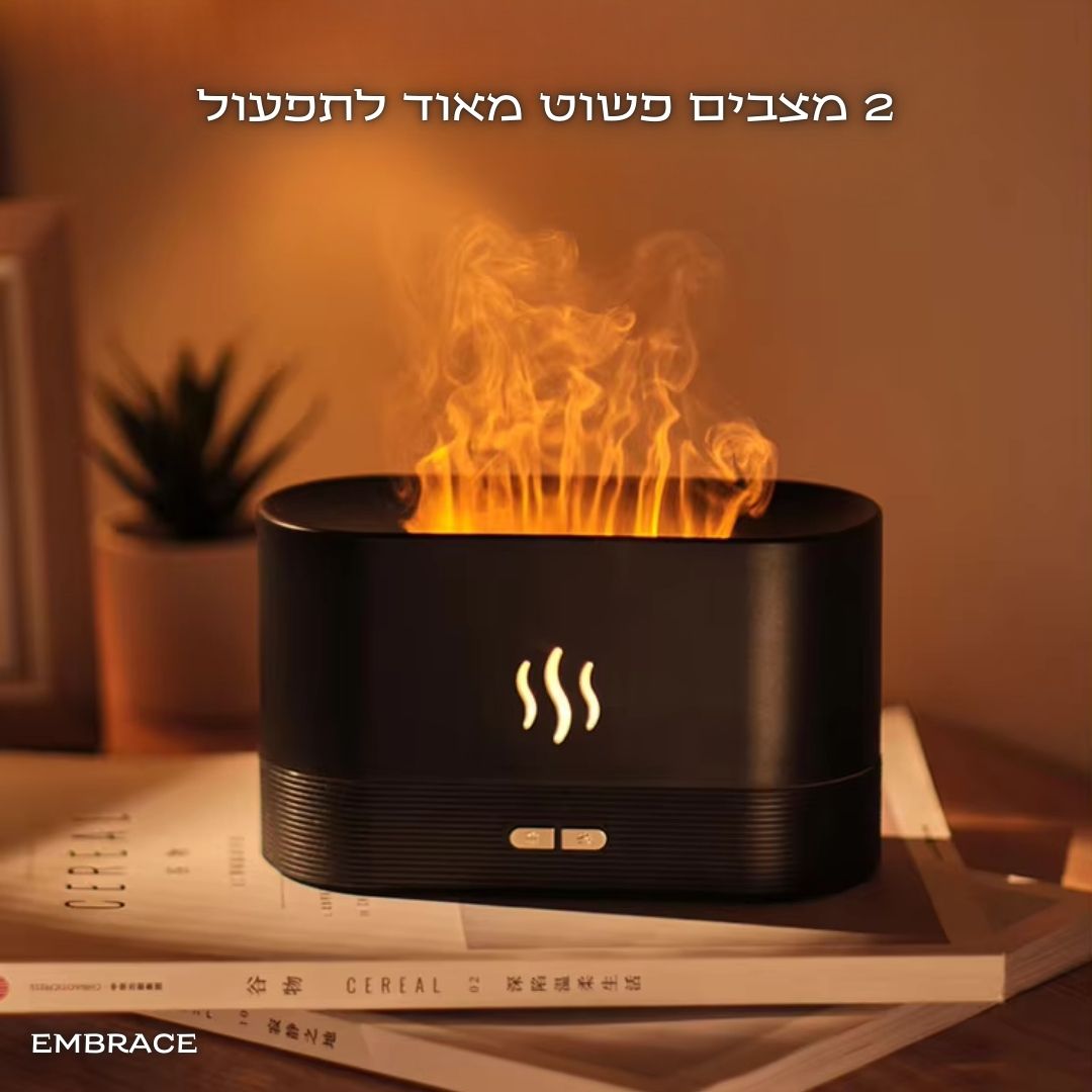 מכשיר אדים קרים שחור להבה